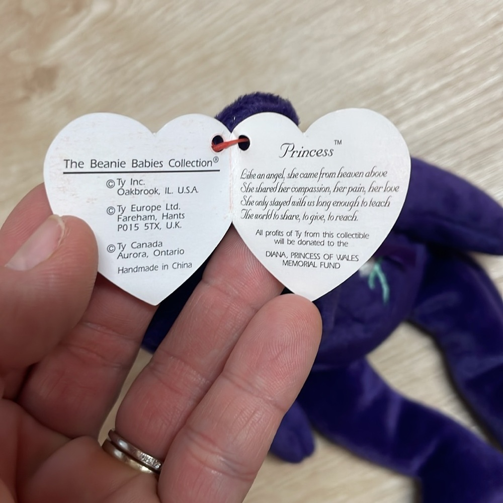 Ty Beanie Babies 1997 Princess Diana Bear Toy Rare - Picture 8 of 8